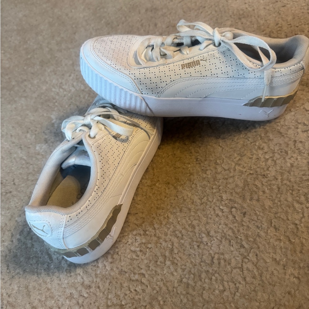 Puma Women’s Cream Sneakers - Picture 3 of 3